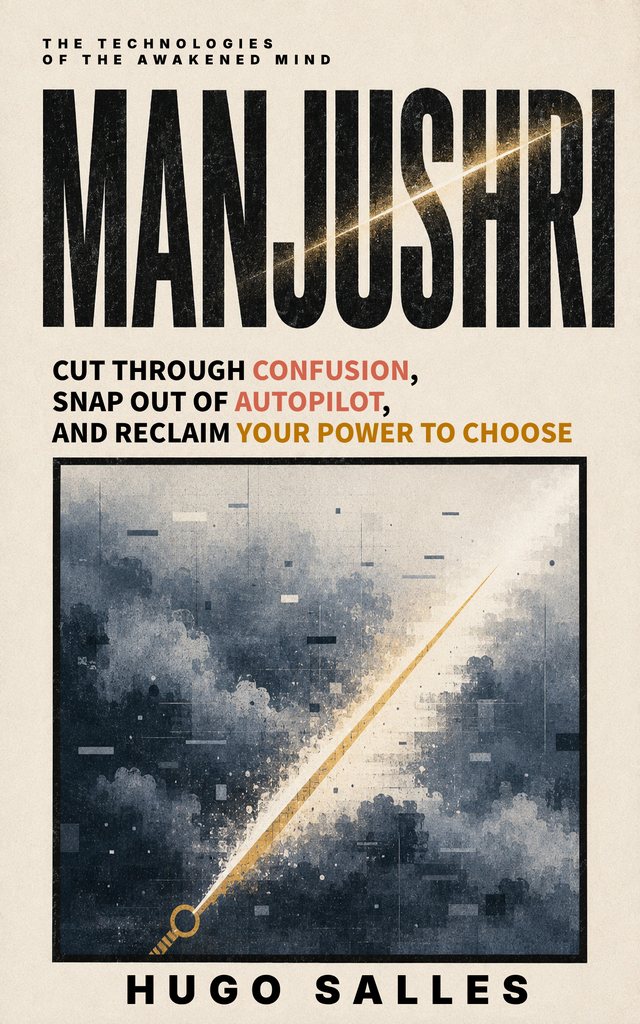 Manjushri book cover, English edition, by Hugo Salles